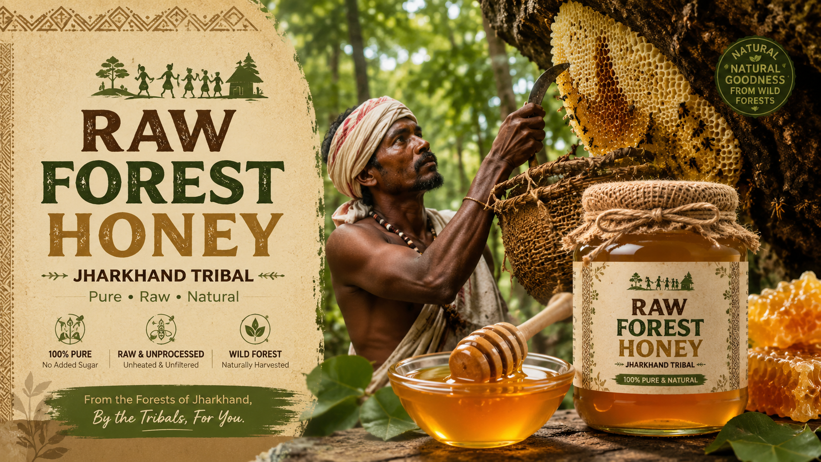 Raw forest honey — Jharkhand tribal